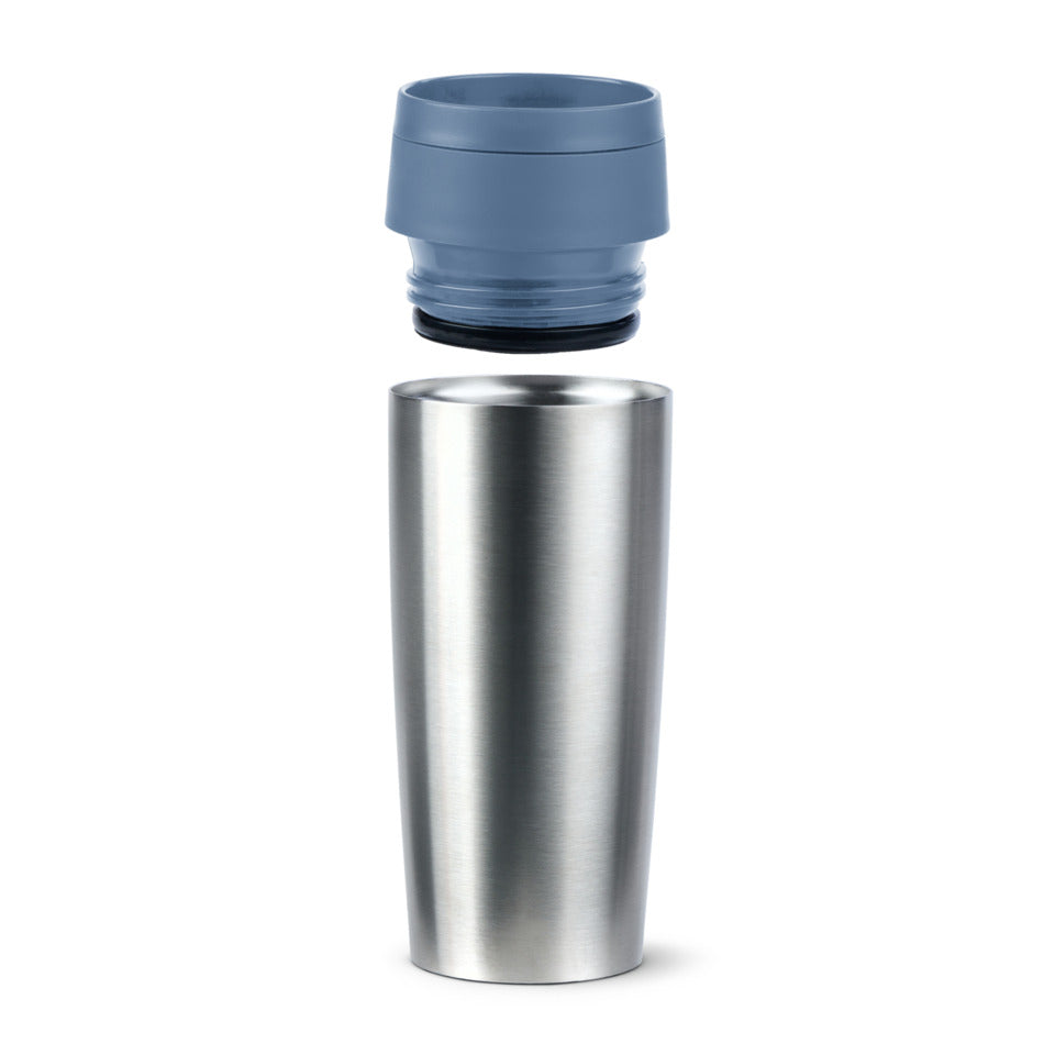 Isolierbecher Travel Mug, 0,36L, edelstahl/blau EMSA N2024100