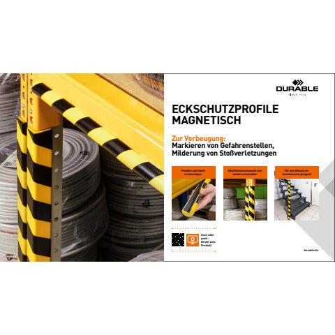 DURABLE Profilleiste Ecken C35, 1 m, gelb/schwarz