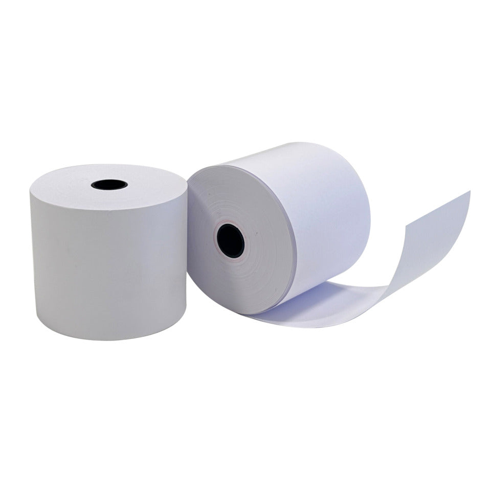Q-CONNECT Additionsrolle Standardpapier, 70-70-17,5 mm, 43 m, 60g/m², 5 Stück, weiß