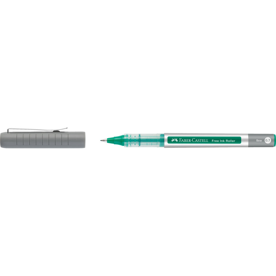 FABER CASTELL Tintenroller F Free Ink Fine, 0,7 mm, grün, 348163