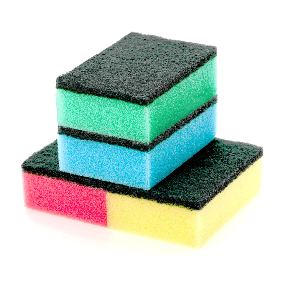 Schwamm, 8,5 x 5,5 x 2,5 cm, weich/rauh, 10 Stück, sortiert Q-CONNECT KF11720
