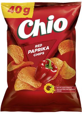 Chips Red Paprika, 12 Beutel á 40 g CHIO 348727