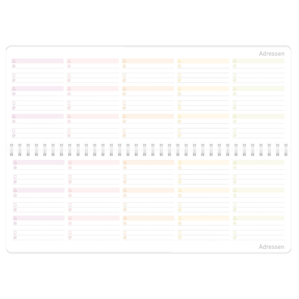 Tischkalender Rainbow 2026/27, 29,7 x 11 cm, 1W/1S HÄFFT 11153-2