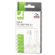 Q-CONNECT Ladekabel USB-C 3.1/USB-A 3.0 1,2m weiß