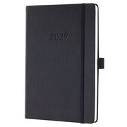 Buchkalender Conceptum 2027, A5, 96 Blatt, Hardcover, 1W/2S, schwarz SIGEL C2714
