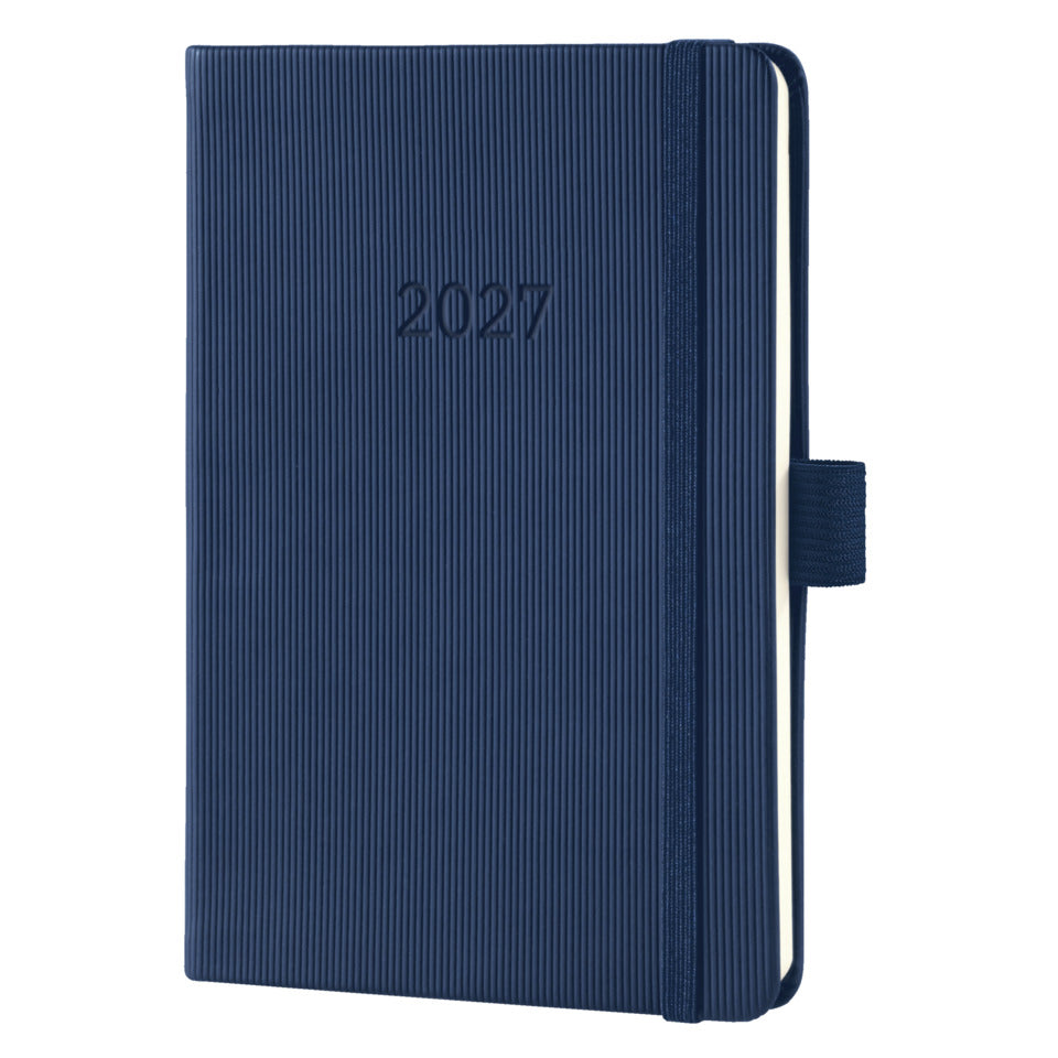 Buchkalender Conceptum 2027, A6, 88 Blatt, Hardcover, 1W/2S, dunkelblau SIGEL C2763
