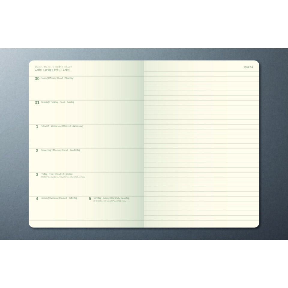 Buchkalender Conceptum 2027, A5, 96 Blatt, Softcover, 1W/1S, schwarz SIGEL C2724