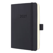 Buchkalender Conceptum 2027, A6, 200 Blatt, Softcover, 1T/1S, schwarz SIGEL C2721