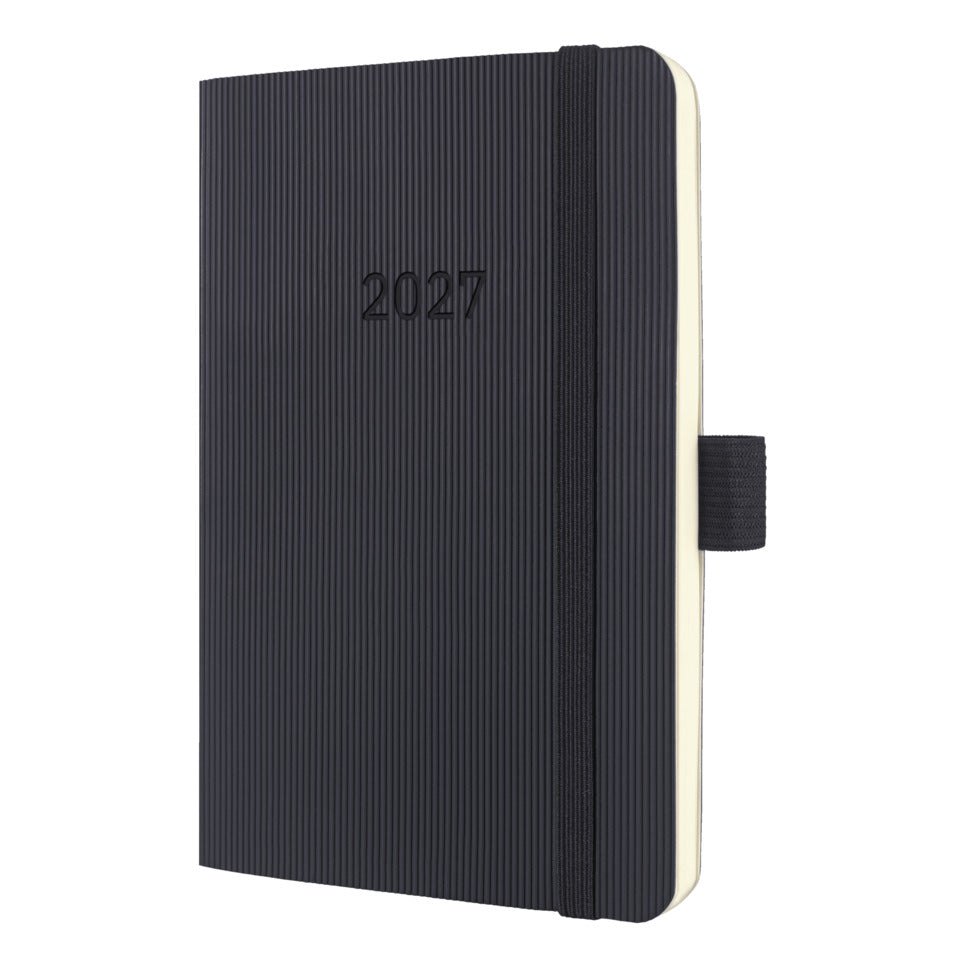 Tischkalender Conceptum 2027, A6, 200 Blatt, Softcover, 1T/1S, schwarz SIGEL C2723