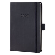 Tischkalender Conceptum 2027, A6, 88 Blatt, Hardcover, 1W/1S, schwarz SIGEL C2715