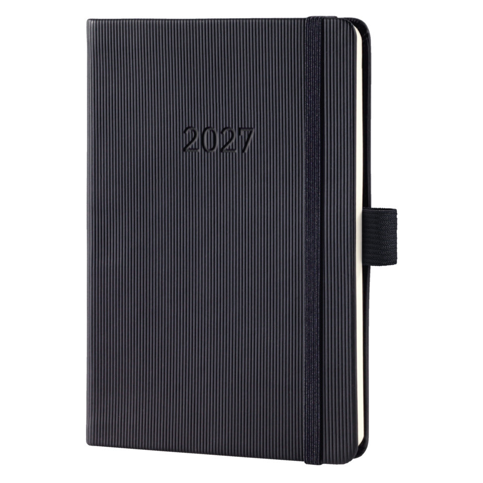 Tischkalender Conceptum 2027, A6, 88 Blatt, Hardcover, 1W/1S, schwarz SIGEL C2715
