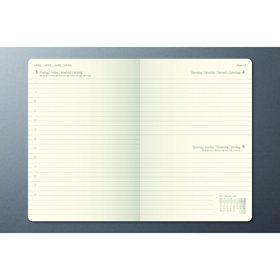 Buchkalender Conceptum 2027, A6, 200 Blatt, Softcover, 1T/1S, schwarz SIGEL C2720