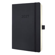 Buchkalender Conceptum 2027, A6, 200 Blatt, Softcover, 1T/1S, schwarz SIGEL C2720