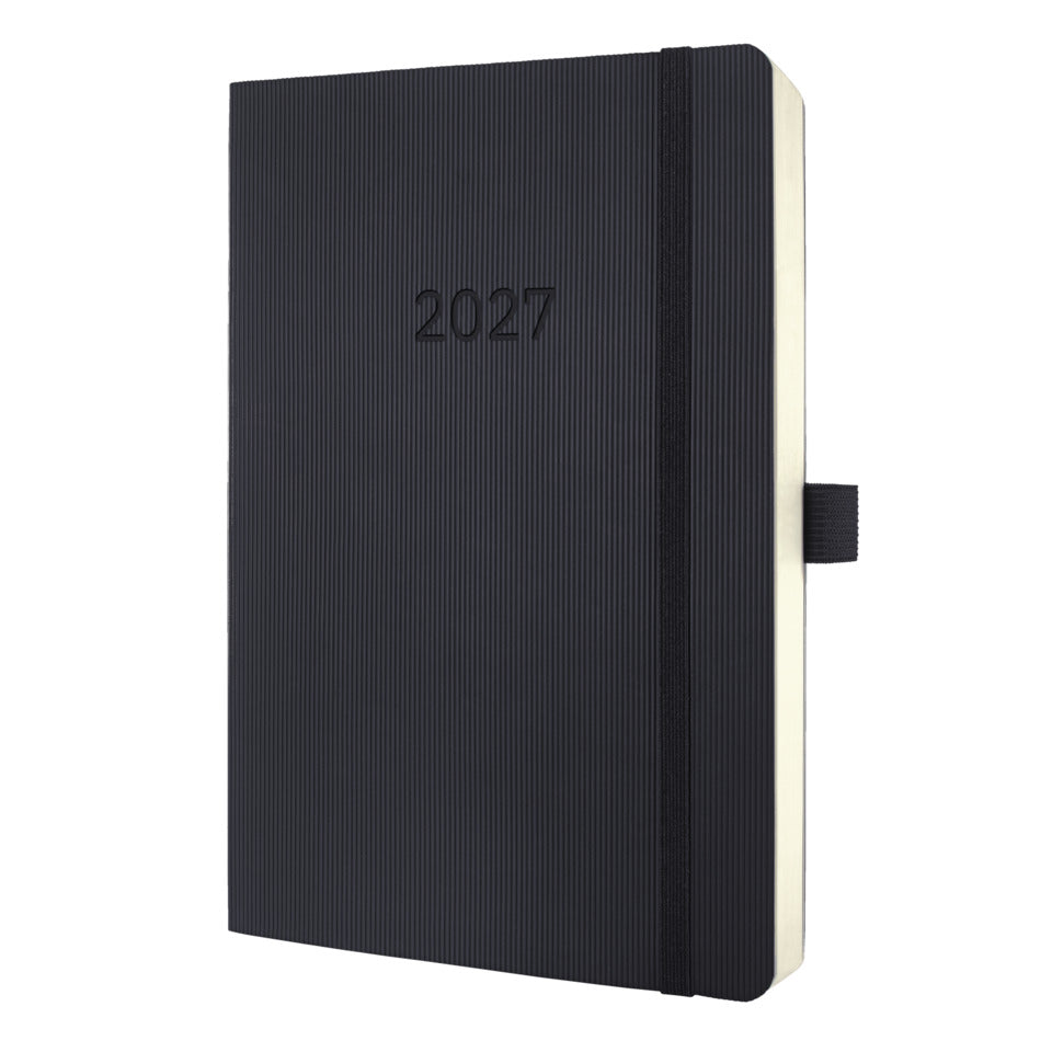 Buchkalender Conceptum 2027, A6, 200 Blatt, Softcover, 1T/1S, schwarz SIGEL C2720