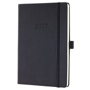 Buchkalender Conceptum 2027, A5, 96 Blatt, Hardcover, 1W/2S, schwarz SIGEL C2712