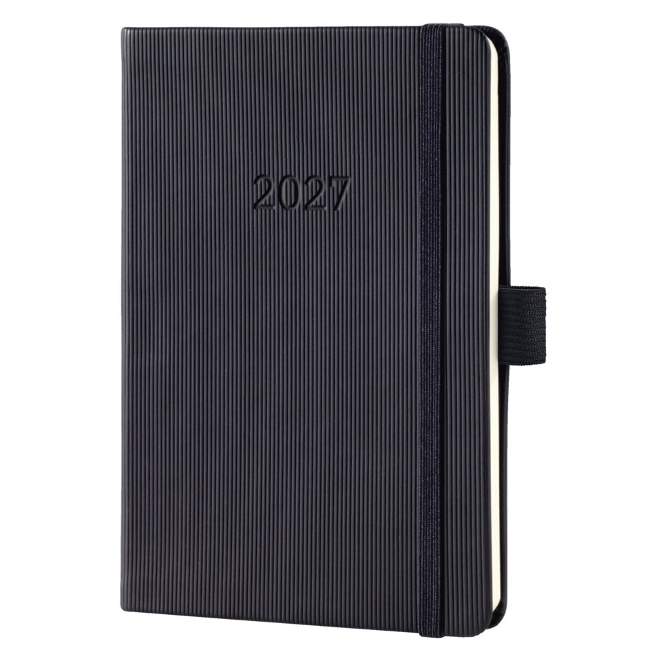 Buchkalender Conceptum 2027, A6, 88 Blatt, Hardcover, 1W/2S, schwarz SIGEL C2713