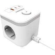 Steckdosenleiste Power Cube, 3-fach, 1 x USB-A, 2 x USB-C, weiß FELLOWES 100137168