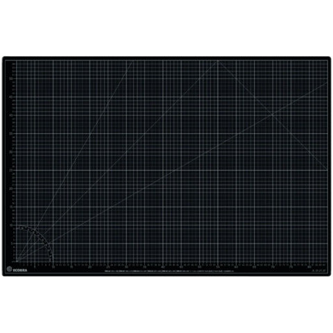 Schneidematte, 900 x 600 mm, bedruckt mit 10-und 50 mm-Teilung, 5-lagig, grün/schwarz ECOBRA 709060
