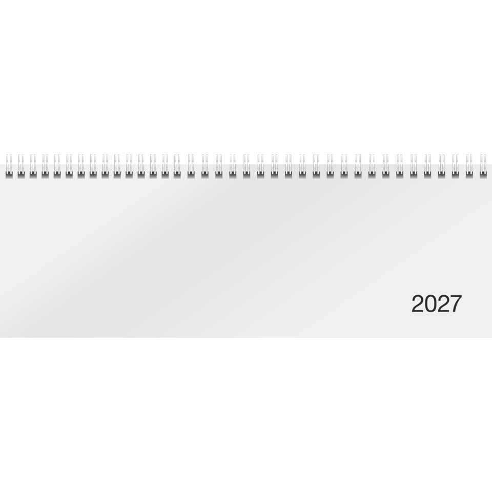 Tischkalender Sequenz 2027 quer, 29,7 x 10,5 cm, 1W/2S, Karton, weiß RIDO 7036501007