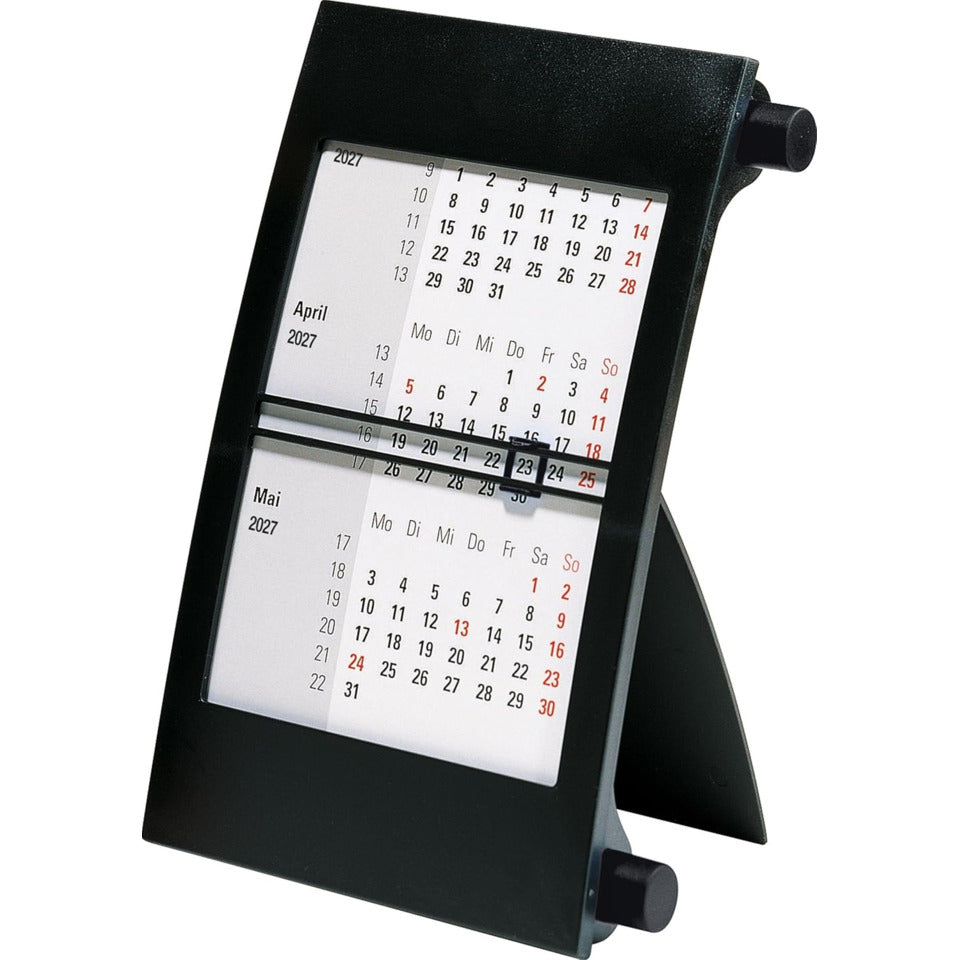 3-Monats-Tischkalender 2027, 90 x 120 cm, 3M/1S, Kunststoff, schwarz RIDO 7038000907
