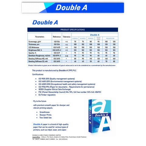 Double A Kopierpapier PREMIUM DIN A4 80 g/qm 500 Blatt