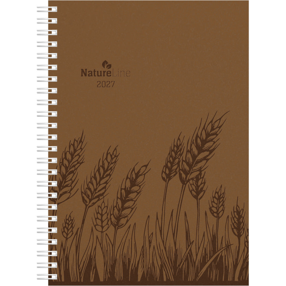 Spiralbuchkalender Nature Line Pine 2027, 150 x 210mm, 1W/2S, dunkelgrün ALPHA 138801