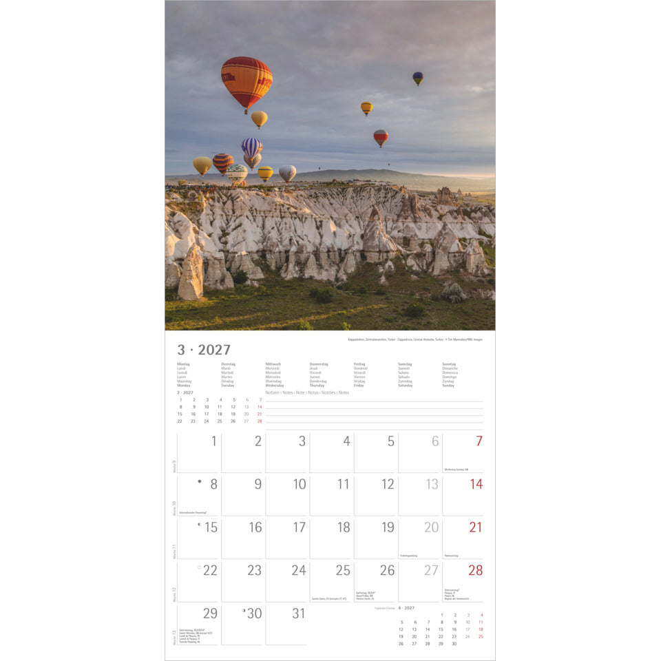 Bildkalender Wunder unserer Welt 2027, 30 x 30 cm, 1M/1S ALPHA 179801