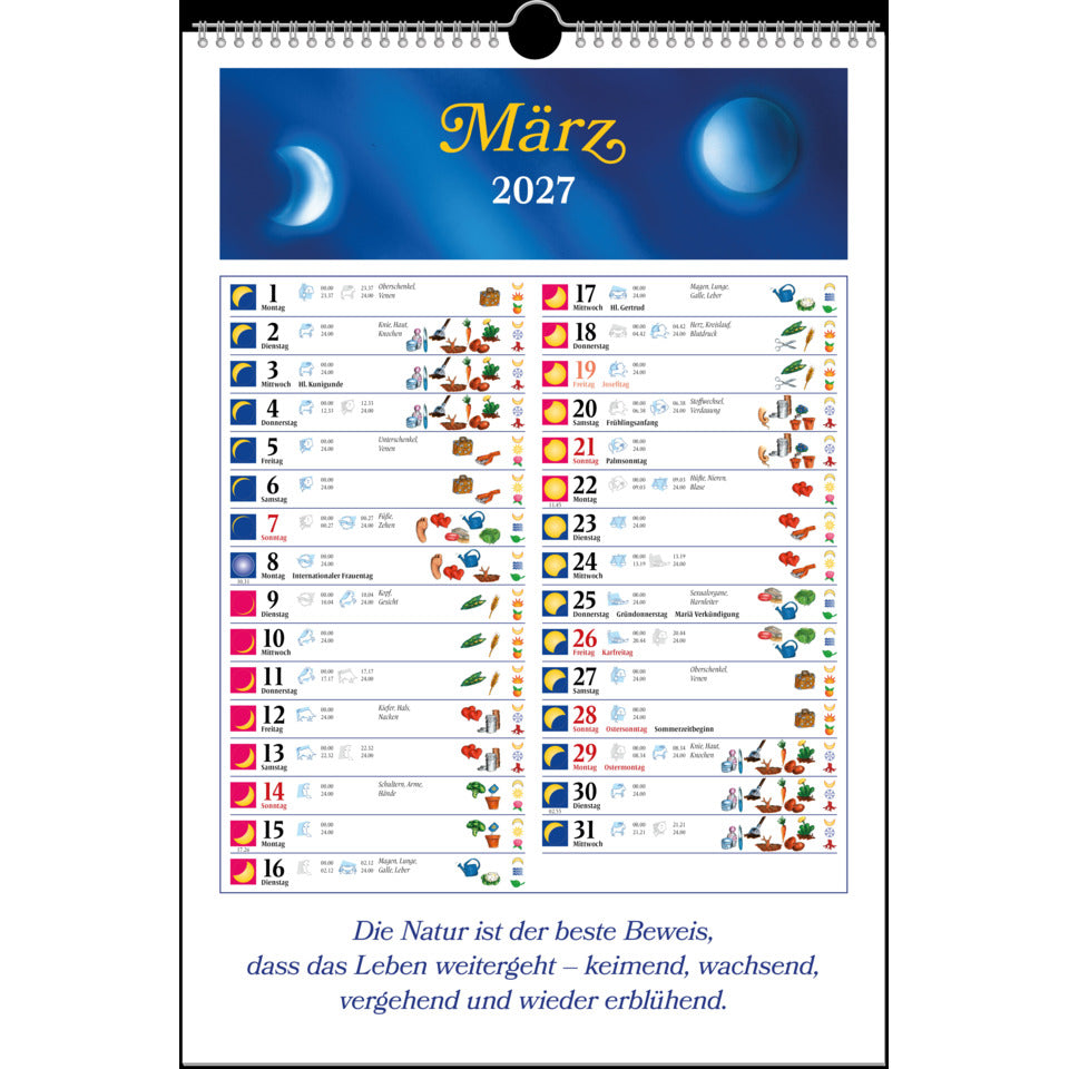 Bildkalender Mondleben Helga Föger, 33 x 48,5 cm HEYNE 23973