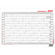 Wandkalender Jahresübersicht 2027, 30 x 20 cm, 12M/1S GÜSS 2