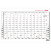 Wandkalender Jahresübersicht 2027, 42 x 30 cm, 1J/1S GÜSS 3V