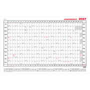 Wandkalender Jahresübersicht 2027, 96,5 x 60 cm, 1J/1S GÜSS 5V