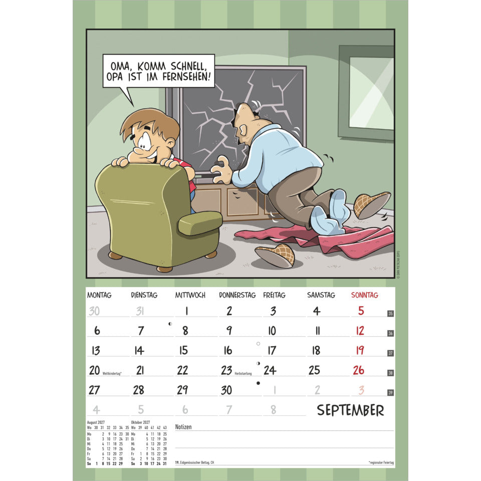 Bildkalender Der Rentner-Kalender 2027, 23,7 x 34 cm ALPHA 114901