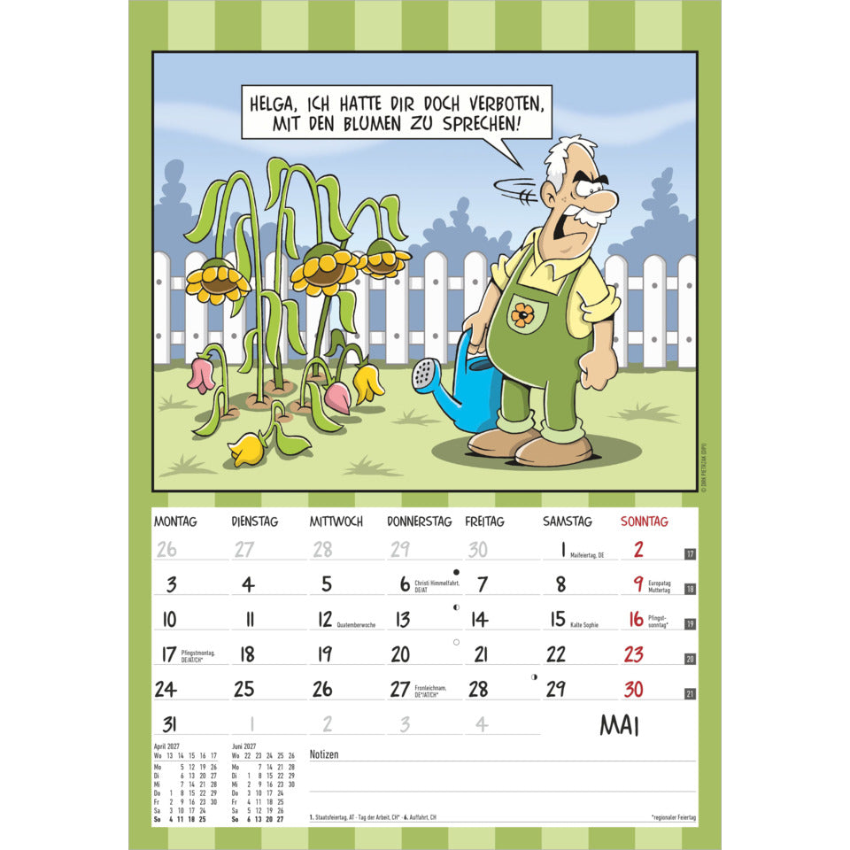 Bildkalender Der Rentner-Kalender 2027, 23,7 x 34 cm ALPHA 114901