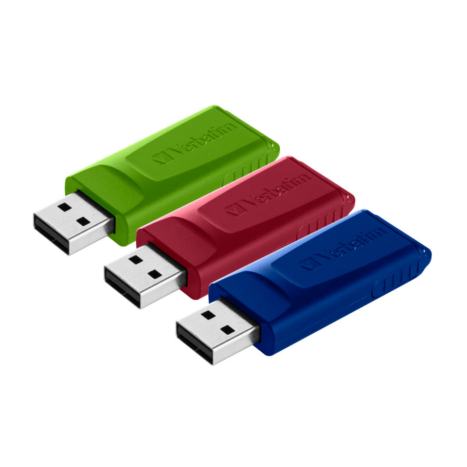 VERBATIM USB Stick 2.0, 16 GB, 3 Stück, sortiert, 49326