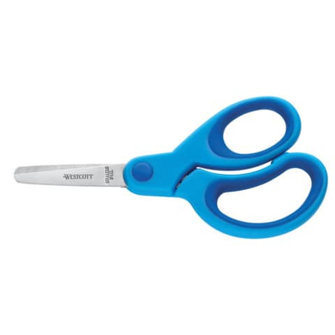 Bastelschere 13cm rund blau WESTCOTT E-2158100 Softgrip