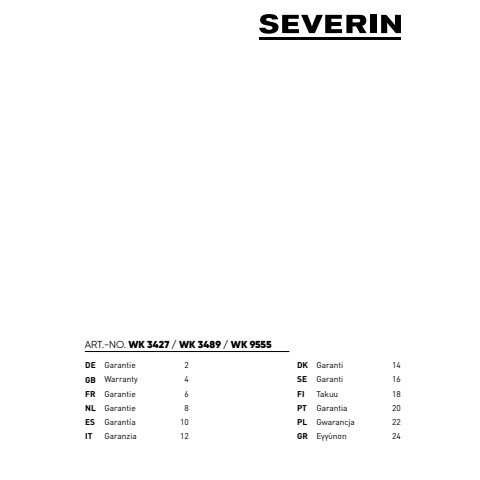 Wasserkocher Edelstahl silb/sw. SEVERIN WK 3489 1 Liter