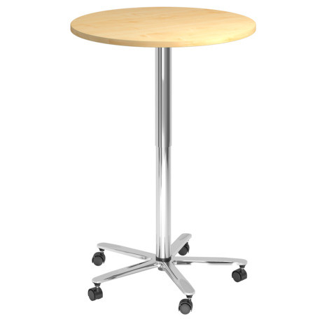 Besprechungstisch rund Ahorn/chrom HAMMERBACHER VST08/3/C 80cm rund