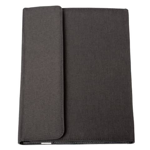 Schreibmappe A4 +Fächer anthrazit ALASSIO 46223 Recycl.PET