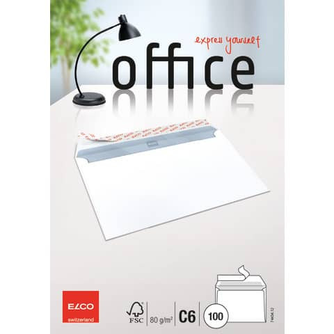Briefhülle Office 100ST C6 weiß ELCO 74454-12 HK 80g