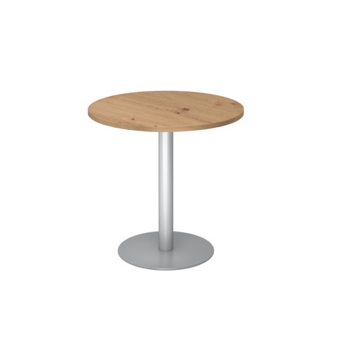 Besprechungstisch rund asteiche/silber HAMMERBACHER VSTF08/R/S rund 80cm