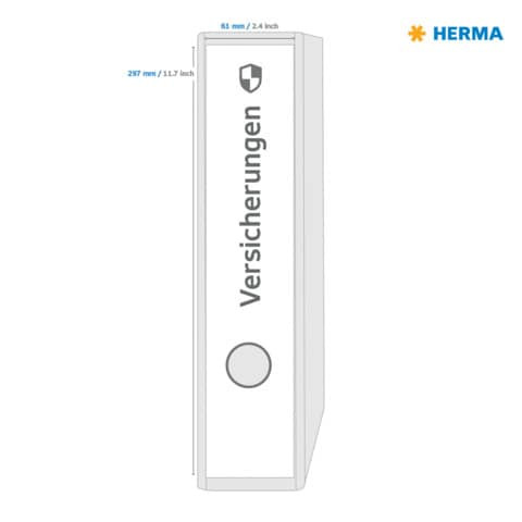 Ordneretikett Movables 61x297mm weiß HERMA 10185 breit/lang ablösbar 75 St.