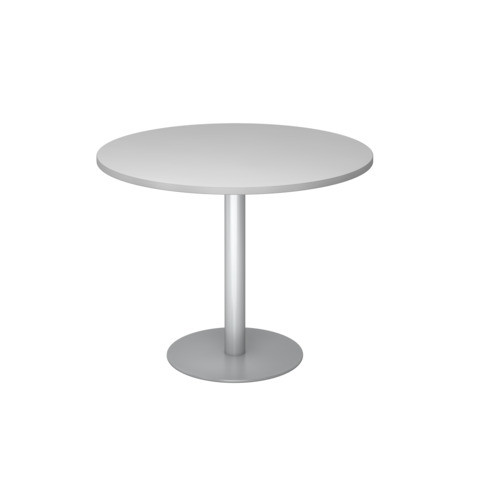 Besprechungstisch rund grau/silber HAMMERBACHER VSTF10/5/S 100 cm