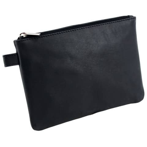 Mehrwegbeutel 23x16cm schwarz ALASSIO 42233 Echt Leder