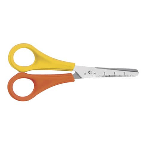 Bastelschere 13cm rund orange/gelb WESTCOTT E-2159300/2059300 Linksh.