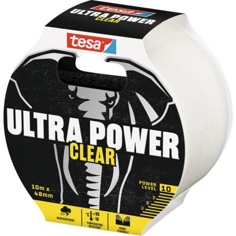 Gewebeband Ultra Power Clear transparent TESA 56496-00000-00 48mm x10m