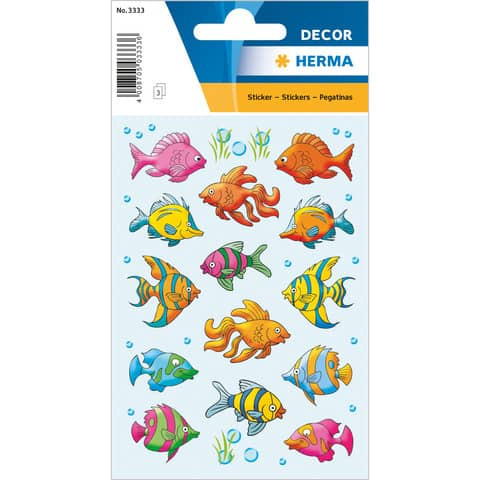 Schmucketikett Fische 42 Stück HERMA 3333 Decorsticker
