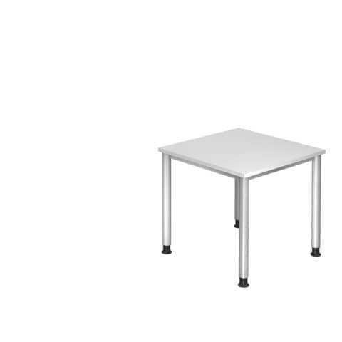 Schreibtisch 80x80cm weiß HAMMERBACHER VHS08/W/S Fü.si