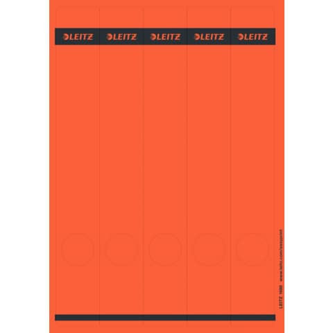 Rückenschild lang schmal rot LEITZ 1688-00-25 SK 25x5ST