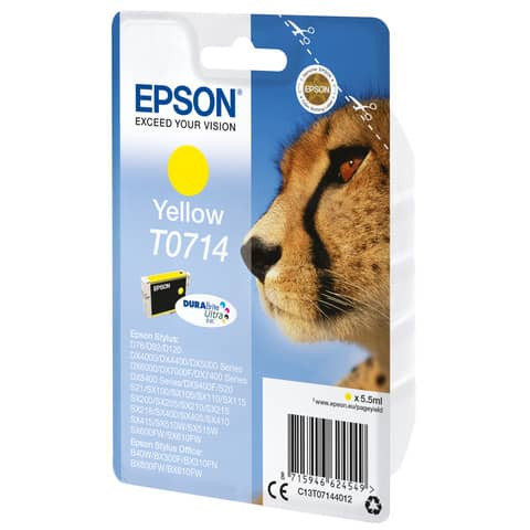 Inkjetpatrone T0714 yellow EPSON C13T07144012 5,5ml