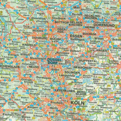 Wandtafel Straßenkarte FRANKEN KA301P pinnbar